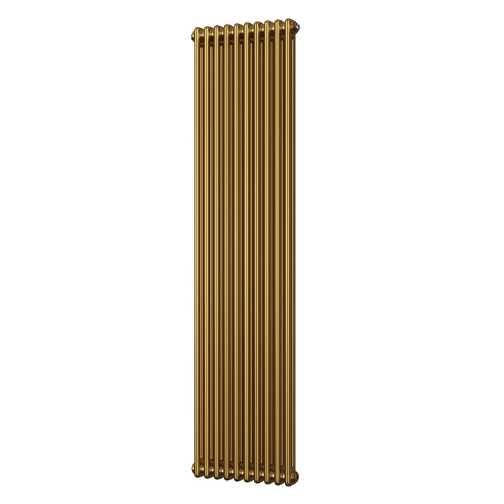 Alpha - Brushed Brass Vertical Column Radiator H1800mm x W460mm 2 Column