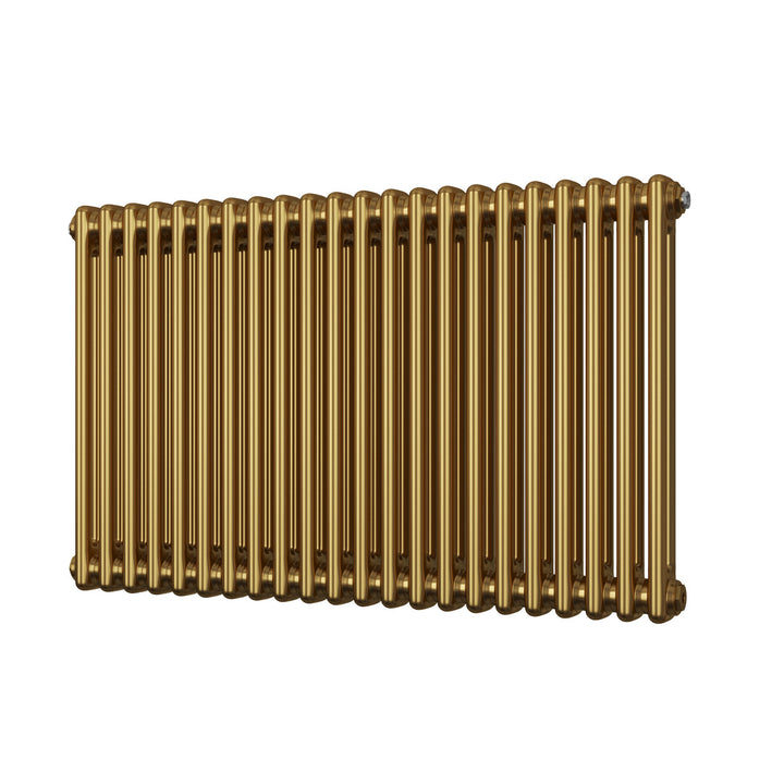 Alpha - Brushed Brass Column Radiator H600mm x W988mm 2 Column