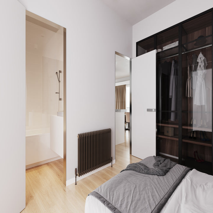 Alpha - Black Copper Column Radiator H600mm x W988mm 2 Column