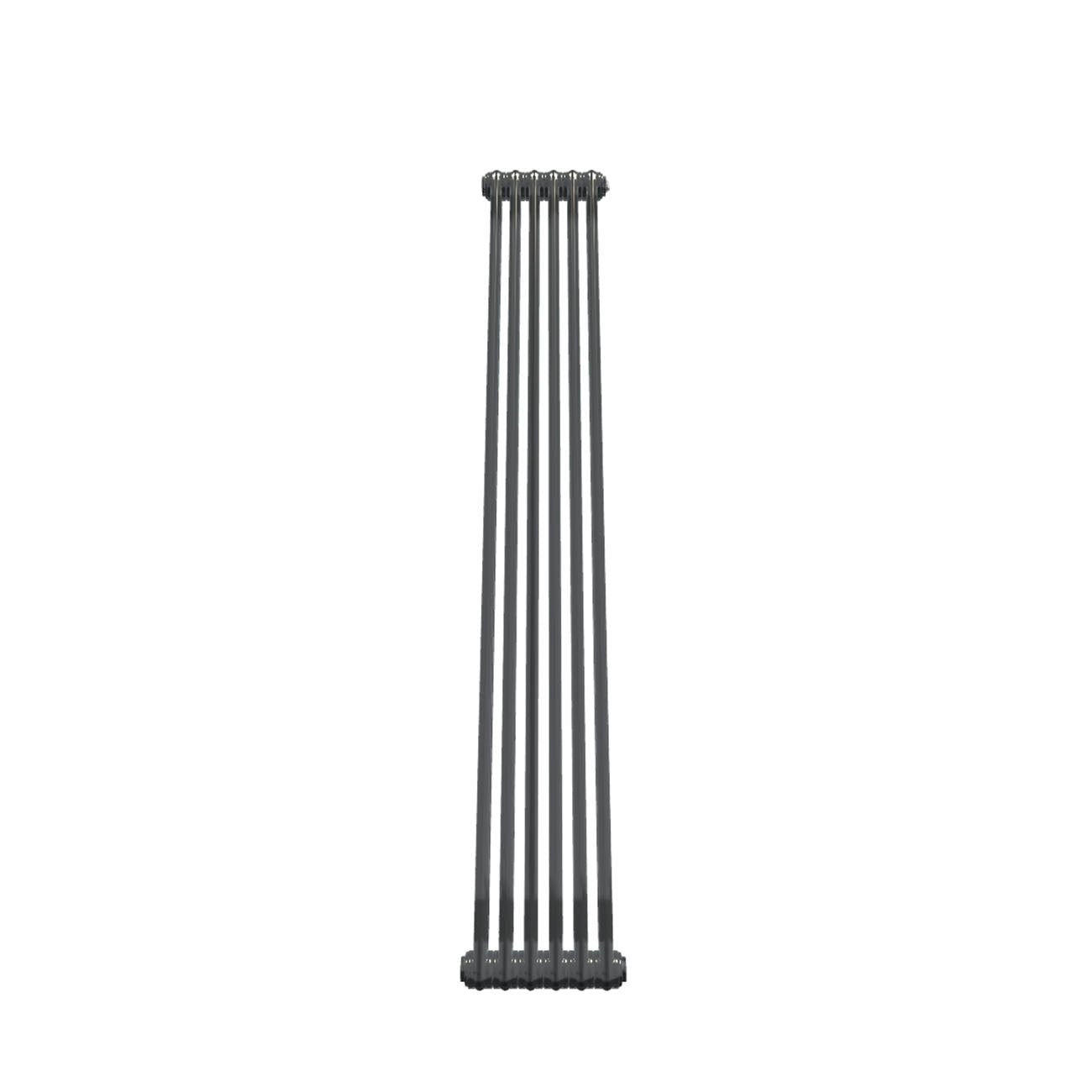 Bircham - Raw Metal Vertical Column Radiator H1800mm x W296mm 2 Column