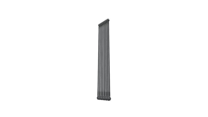 Bircham - Raw Metal Vertical Column Radiator H1800mm x W341mm 2 Column