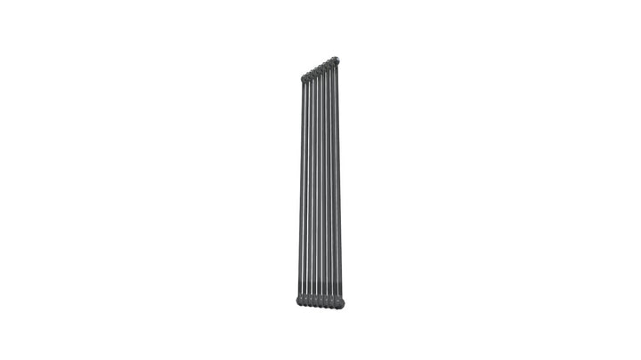 Bircham - Raw Metal Vertical Column Radiator H1800mm x W386mm 2 Column