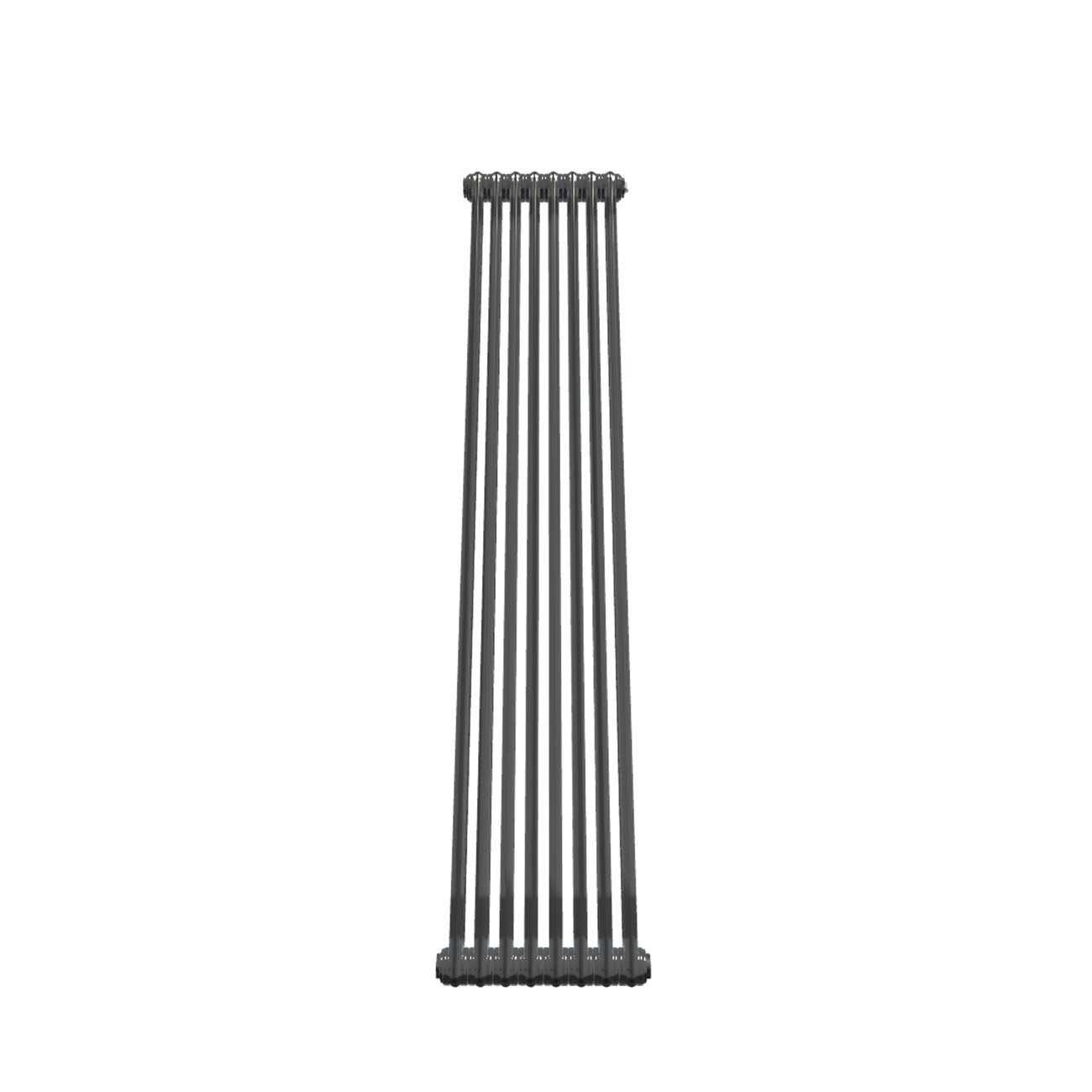 Bircham - Raw Metal Vertical Column Radiator H1800mm x W386mm 2 Column