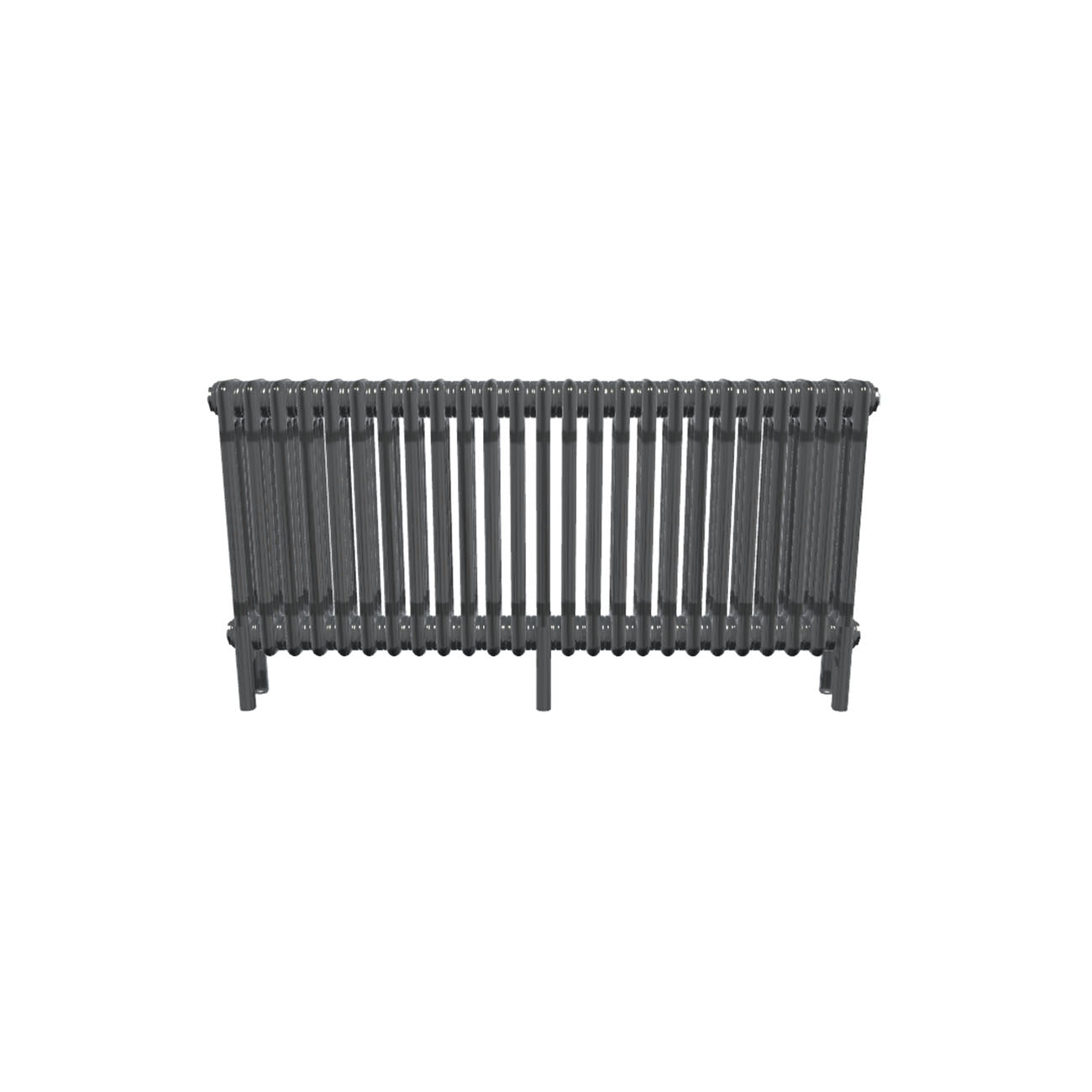 Bircham - Raw Metal Column Radiator H500mm x W1151mm 3 Column - Feet Included