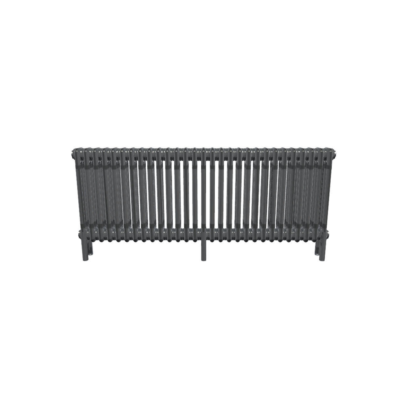 Bircham - Raw Metal Column Radiator H500mm x W1331mm 3 Column - Feet Included