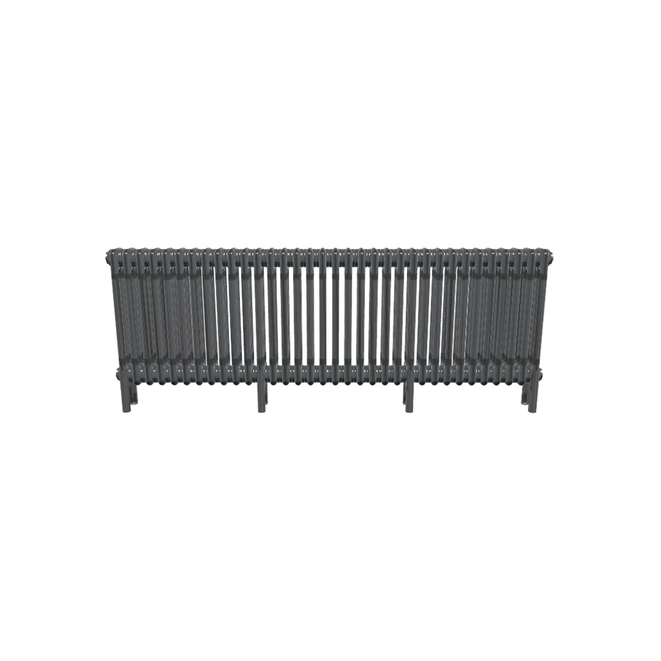 Bircham - Raw Metal Column Radiator H500mm x W1556mm 3 Column - Feet Included