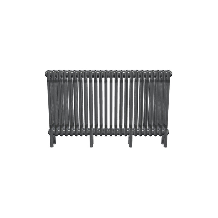 Bircham - Raw Metal Column Radiator H600mm x W1106mm 3 Column - Feet Included