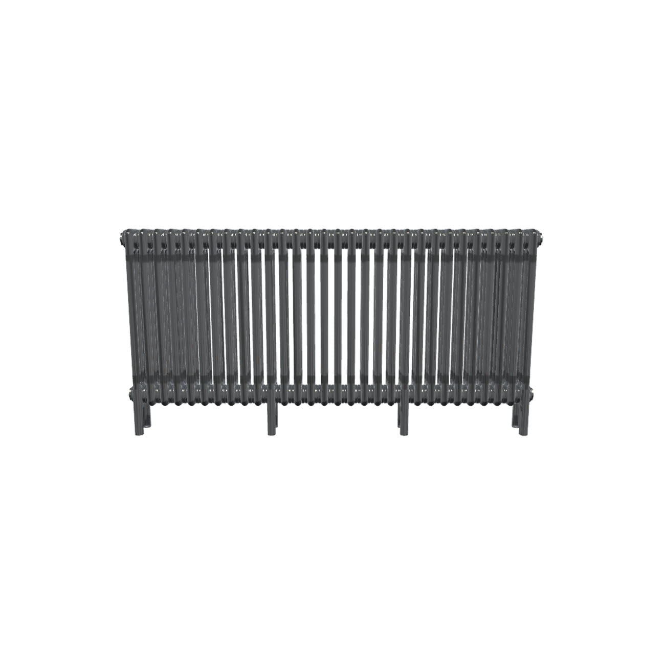 Bircham - Raw Metal Column Radiator H600mm x W1376mm 3 Column