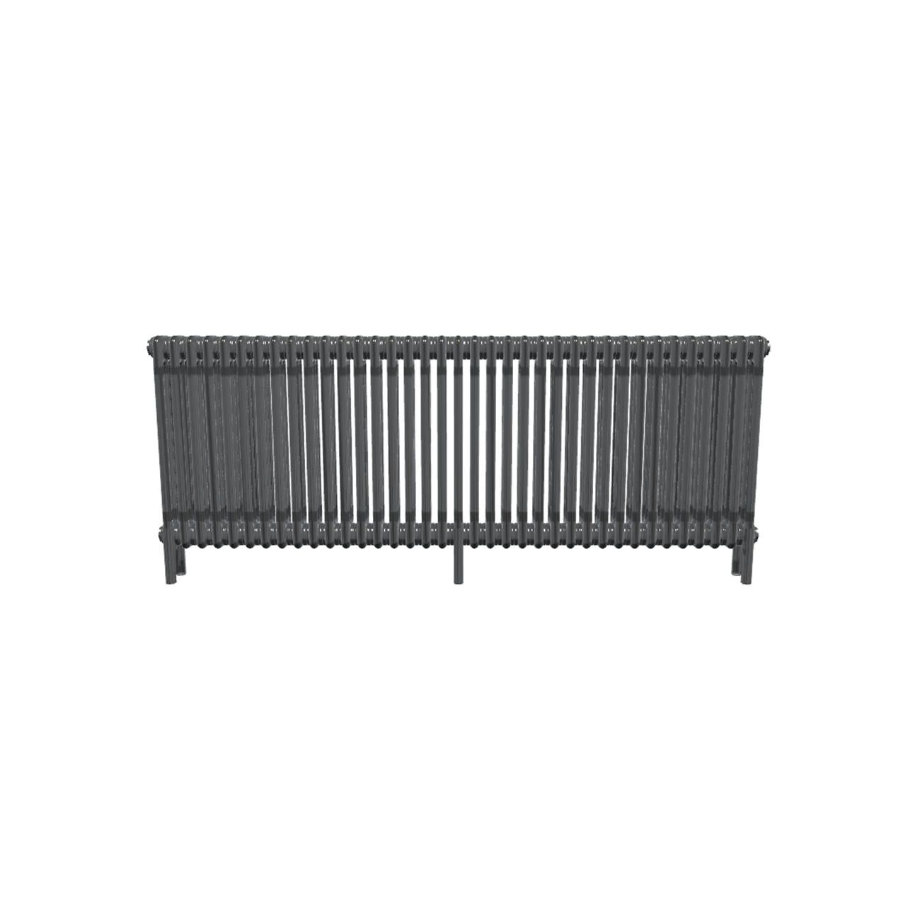 Bircham - Raw Metal Column Radiator H600mm x W1691mm 3 Column - Feet Included