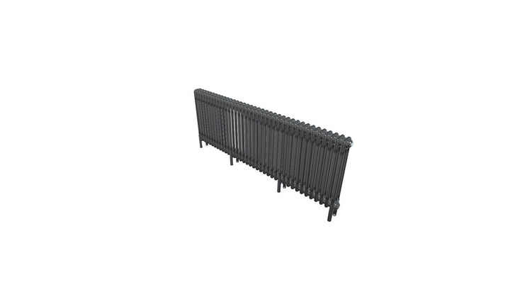 Bircham - Raw Metal Column Radiator H600mm x W1736mm 3 Column