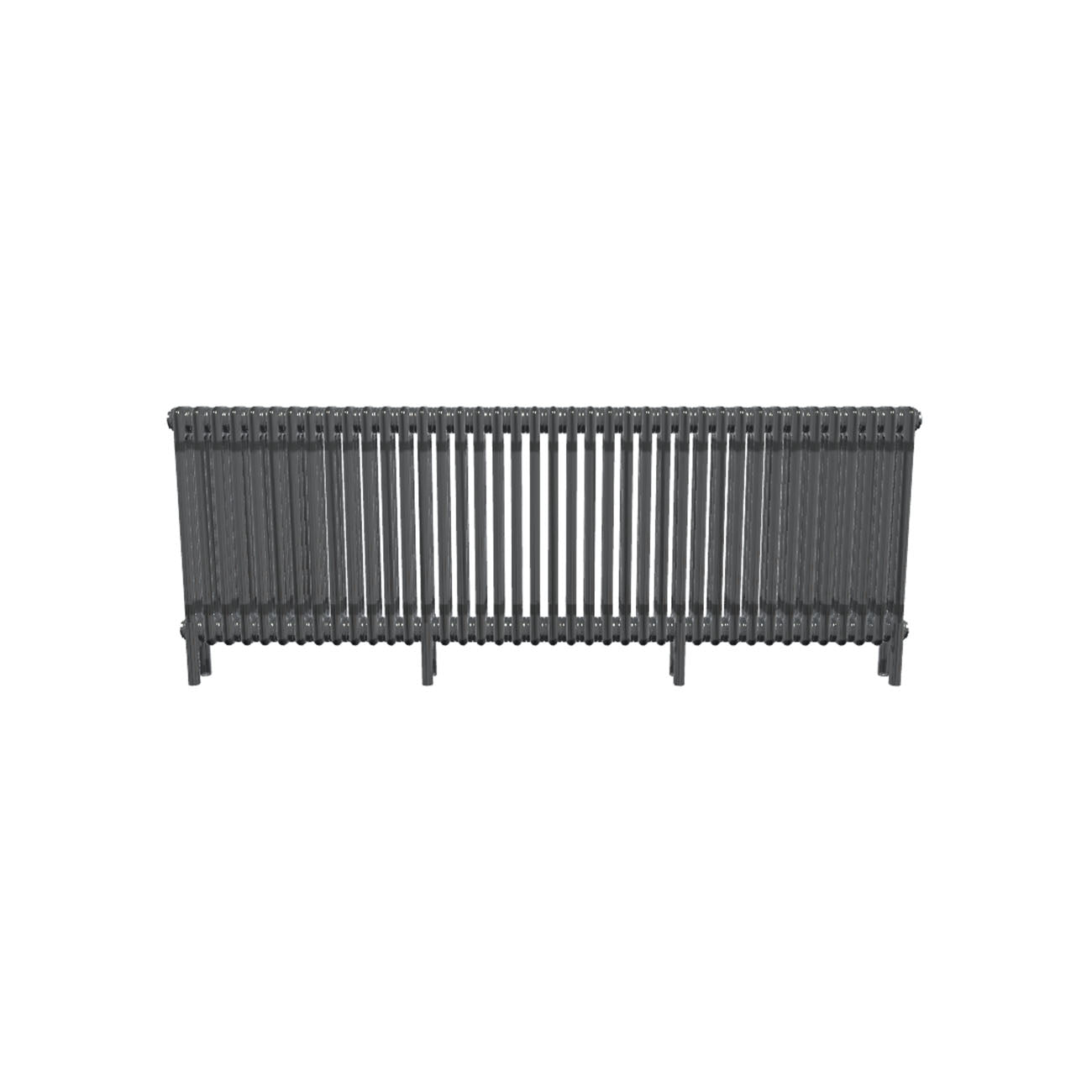Bircham - Raw Metal Column Radiator H600mm x W1826mm 3 Column