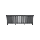 Bircham - Raw Metal Column Radiator H600mm x W1826mm 3 Column