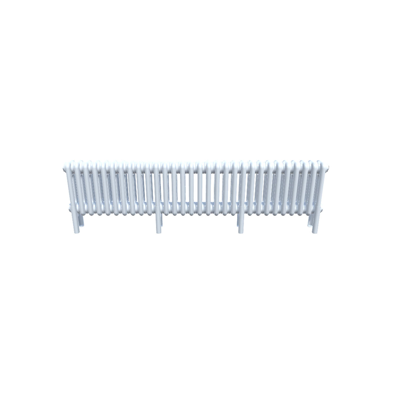 Bircham - White Column Radiator H300mm x W1376mm 3 Column - Feet Included