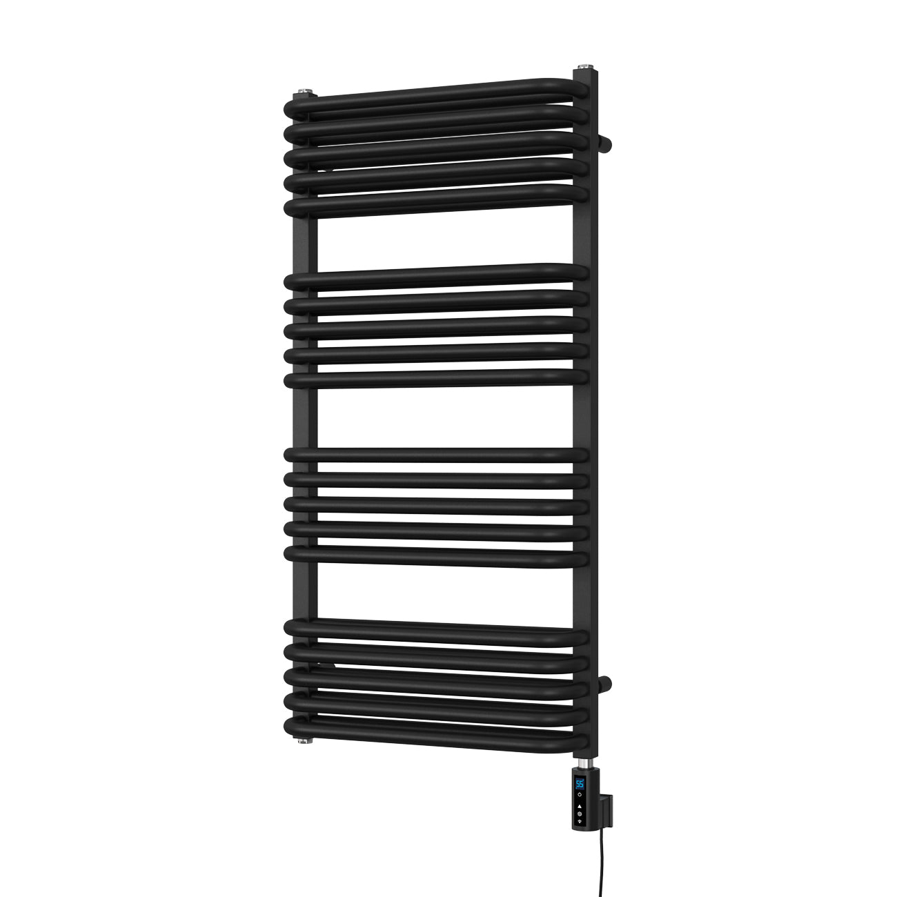 Crossmoor - Black Electric Towel Rail H1000mm x W500mm 900w Thermostatic WIFI