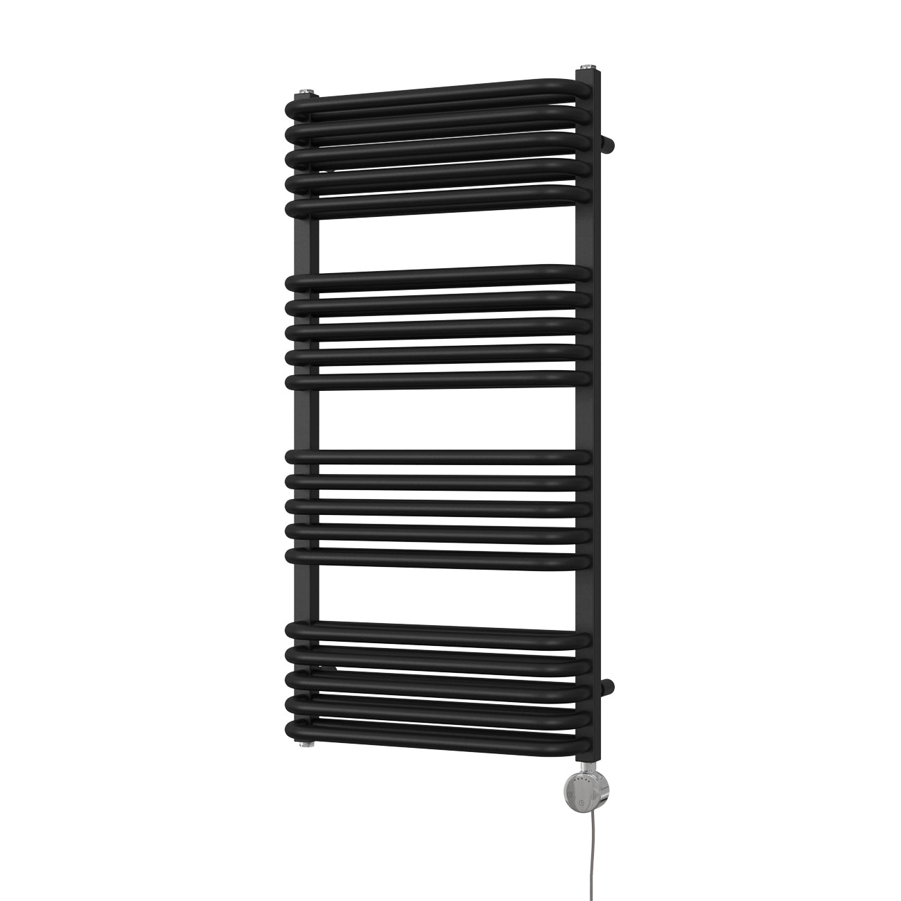 Crossmoor - Black Electric Towel Rail H1000mm x W500mm 800w Thermostatic