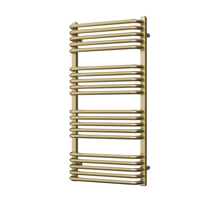 Crossmoor - Brushed Gold Towel Radiator - H1000mm x W500mm
