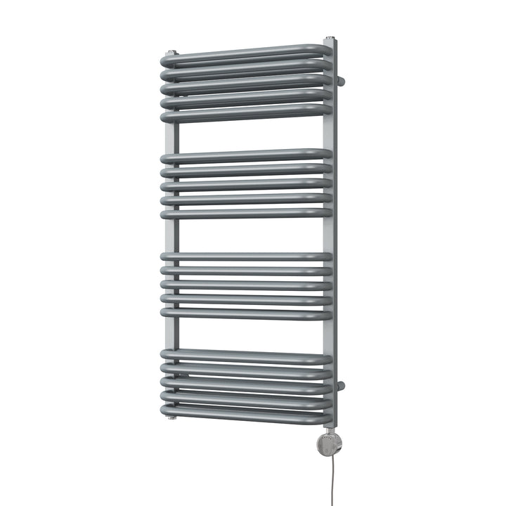 Crossmoor - Silver Electric Towel Rail H1000mm x W500mm 800w Thermostatic