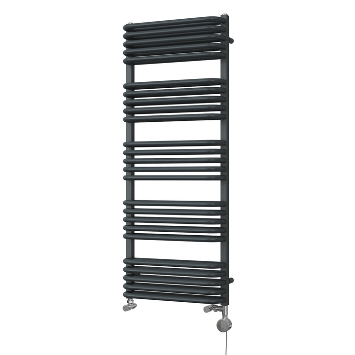 Crossmoor - Anthracite Dual Fuel Towel Rail H1269mm x W500mm Thermostatic