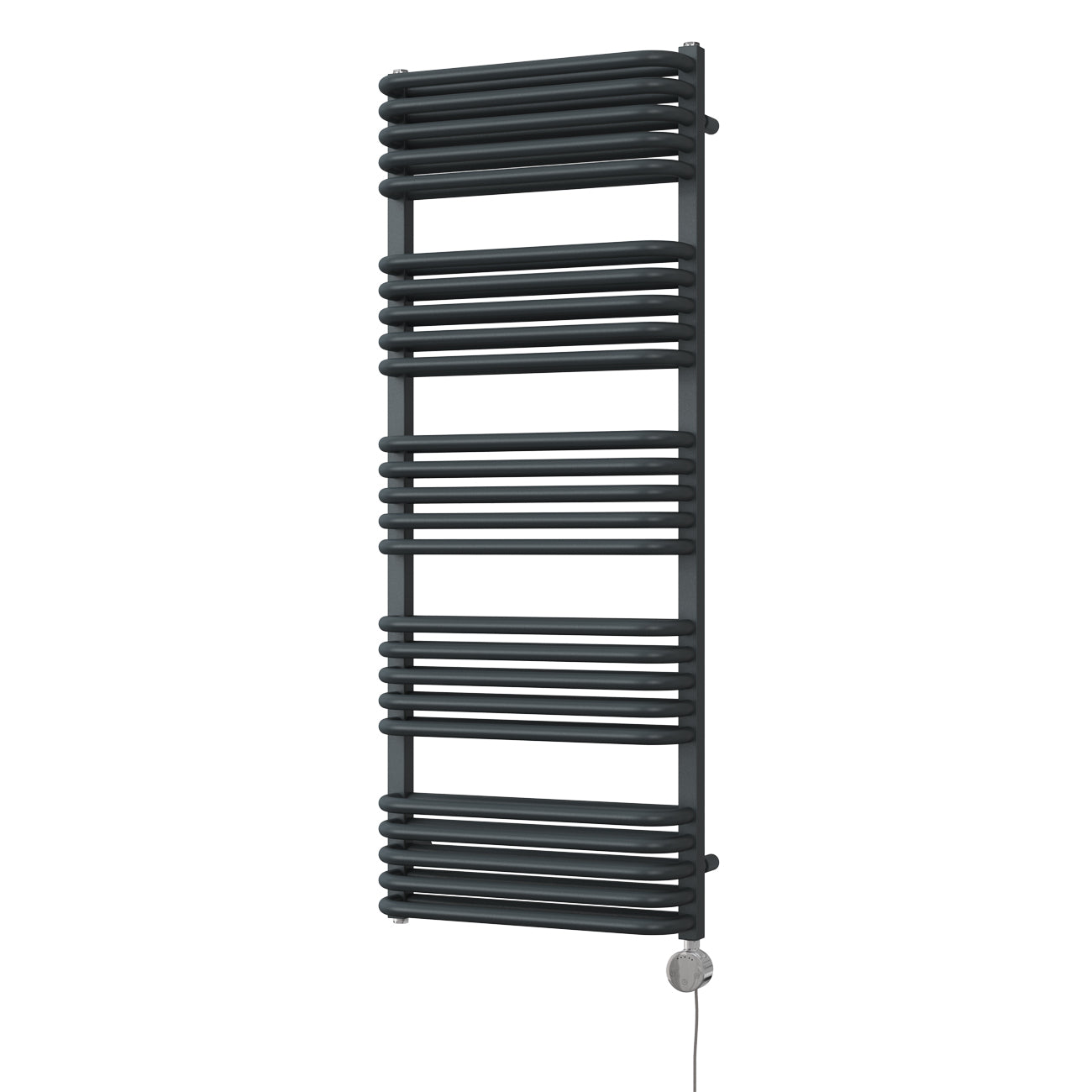 Crossmoor - Anthracite Electric Towel Rail H1269mm x W500mm 900w Thermostatic