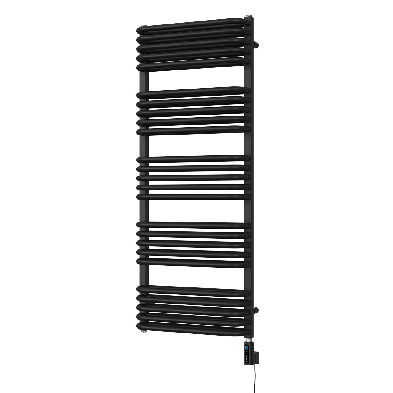Crossmoor - Black Electric Towel Rail H1269mm x W500mm 900w Thermostatic WIFI