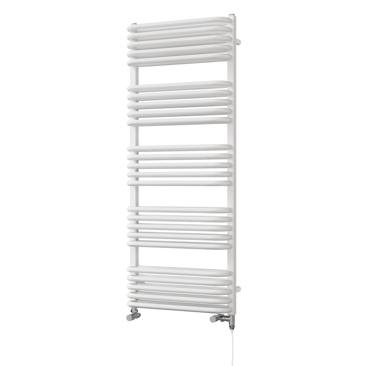 Crossmoor - White Dual Fuel Towel Rail H1269mm x W500mm Standard