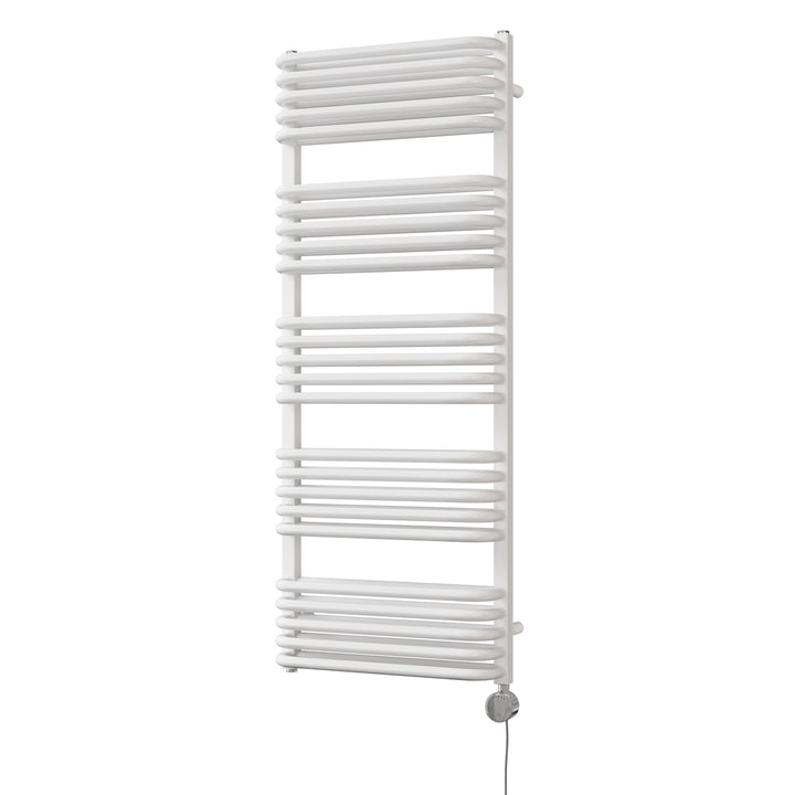 Crossmoor - White Electric Towel Rail H1269mm x W500mm 900w Thermostatic