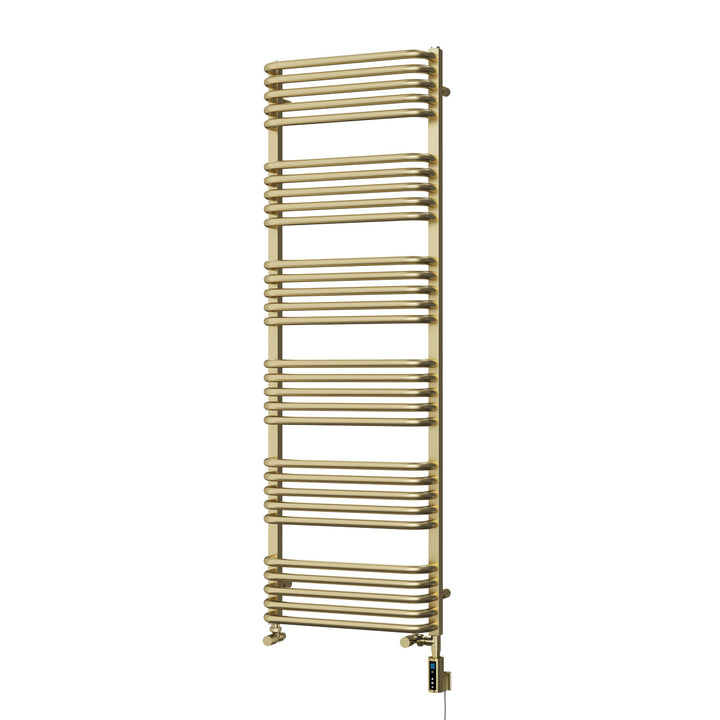 Crossmoor - Brushed Gold Dual Fuel Towel Rail H1533mm x W500mm Thermostatic WIFI