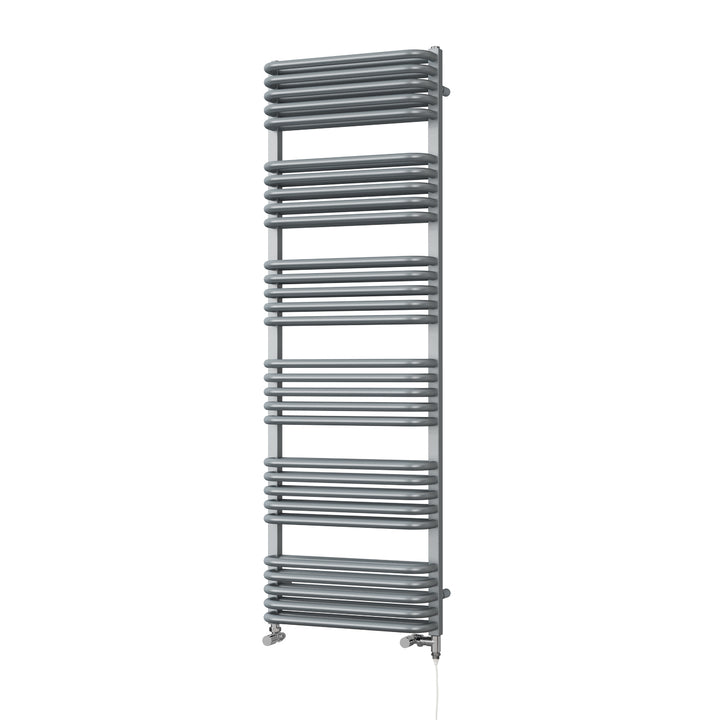 Crossmoor - Silver Dual Fuel Towel Rail H1533mm x W500mm Standard