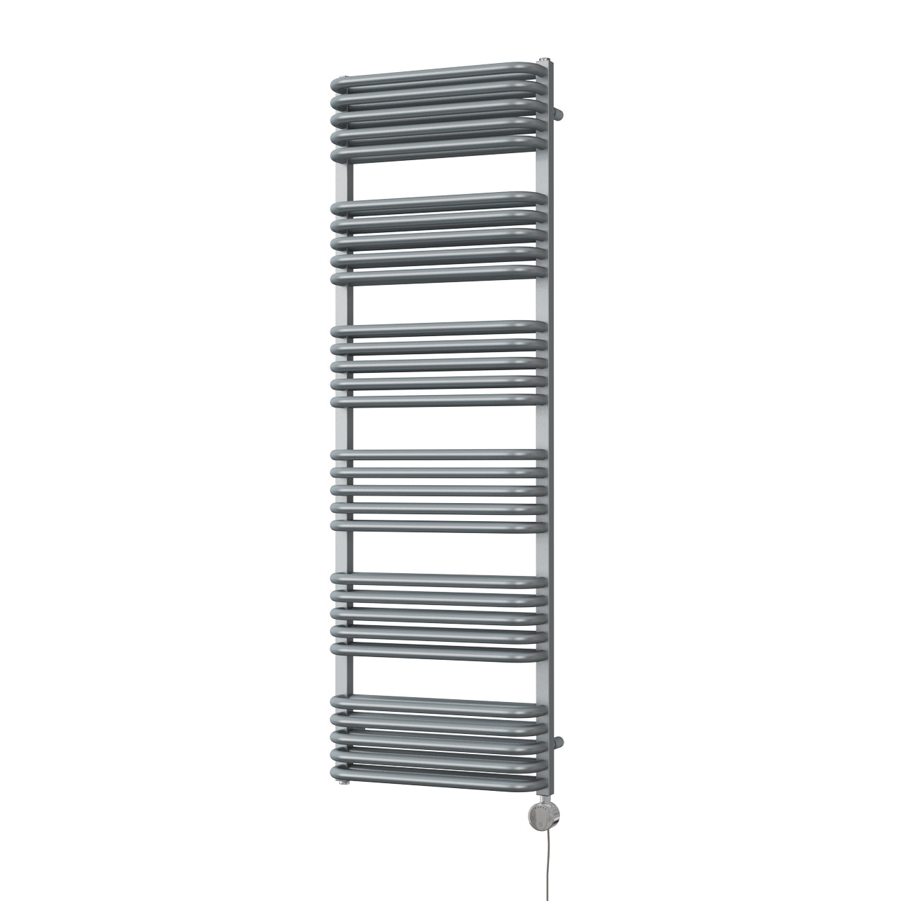 Crossmoor - Silver Electric Towel Rail H1533mm x W500mm 1200w Thermostatic