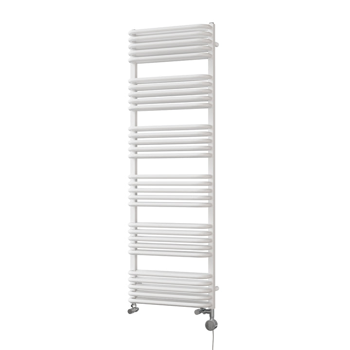 Crossmoor - White Dual Fuel Towel Rail H1533mm x W500mm Thermostatic