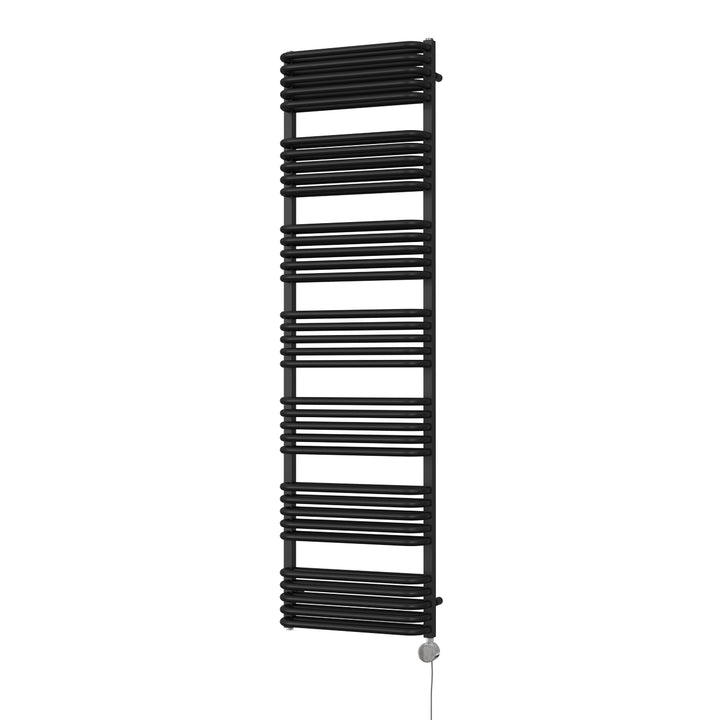 Crossmoor - Black Electric Towel Rail H1800mm x W500mm 1200w Thermostatic