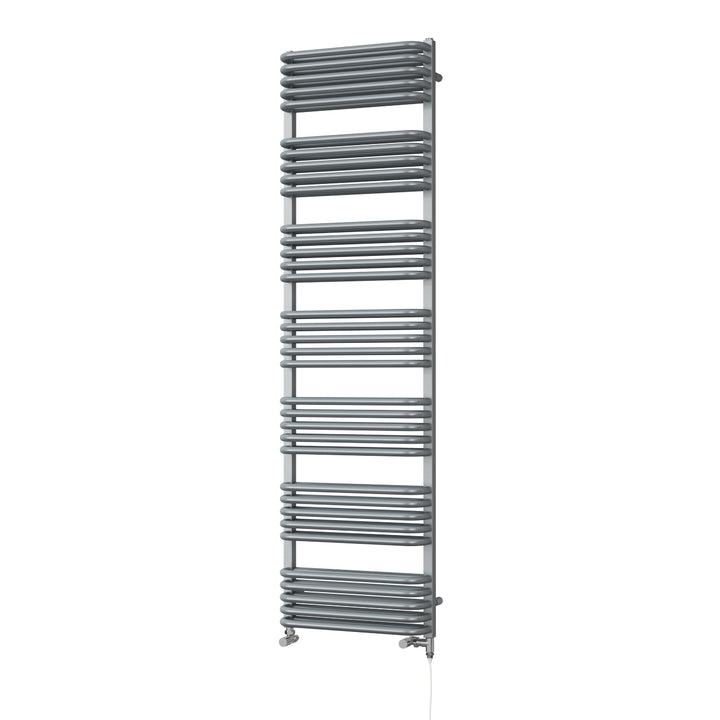 Crossmoor - Silver Dual Fuel Towel Rail H1800mm x W500mm Standard