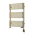 Crossmoor - Polished Brass Dual Fuel Towel Rail H736mm x W500mm Thermostatic WIFI