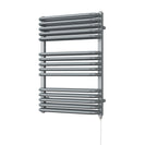 Crossmoor - Silver Electric Towel Rail H736mm x W500mm 600w Standard