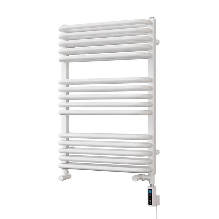 Crossmoor - White Dual Fuel Towel Rail H736mm x W500mm Thermostatic WIFI