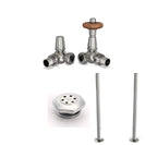 Derry Traditional - Thermostatic Radiator Valve & Accessory Kit - Chrome Corner 15mm