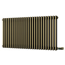 Alpha - Antique Brass Column Electric Radiator H600mm x W1164mm 2 Column 1200w Thermostatic WIFI