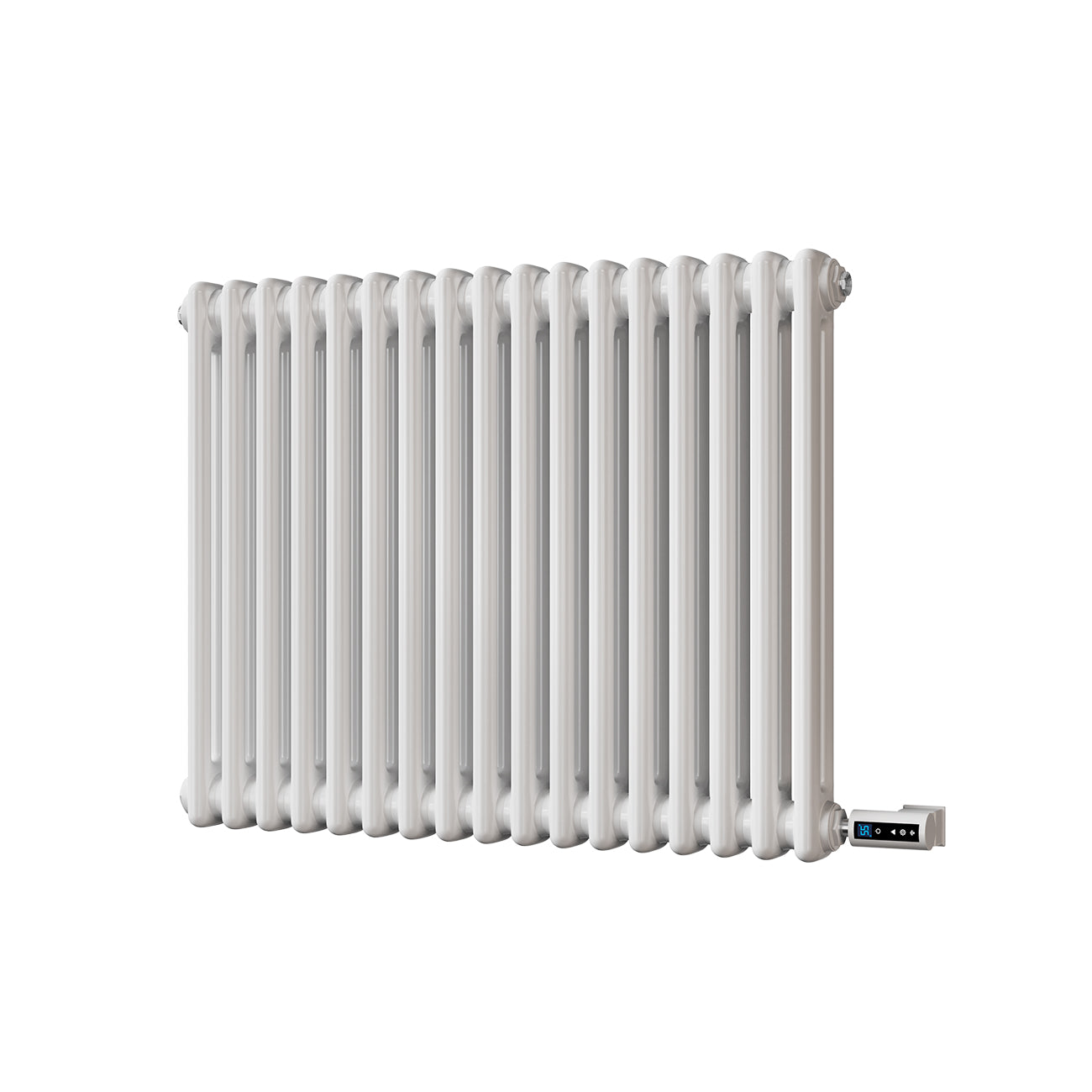Alpha - White Column Electric Radiator H600mm x W768mm 2 Column 700w Thermostatic WIFI