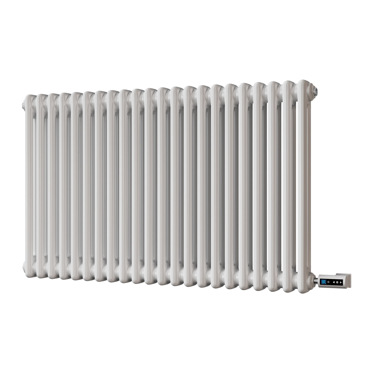 Alpha - White Column Electric Radiator H600mm x W988mm 2 Column 900w Thermostatic WIFI
