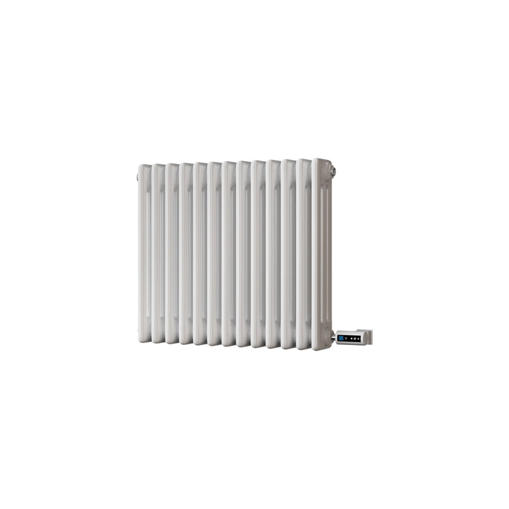 Alpha - White Column Electric Radiator H500mm x W599mm 3 Column 600w Thermostatic WIFI