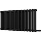 Alpha - Black Column Electric Radiator H600mm x W1164mm 2 Column 1200w Thermostatic WIFI