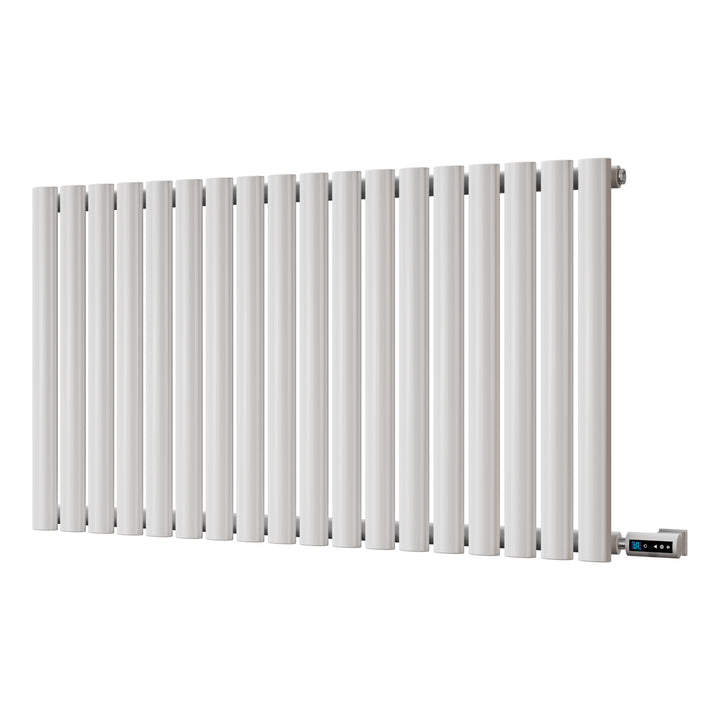 Omeara - White Horizontal Electric Radiator H600mm x W1044mm Single Panel 700w Thermostatic WIFI