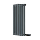 Omeara - Anthracite Horizontal Electric Radiator H800mm x W348mm Single Panel 200w Thermostatic WIFI