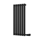 Omeara - Black Horizontal Electric Radiator H800mm x W348mm Single Panel 200w Thermostatic WIFI