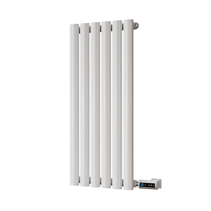 Omeara - White Horizontal Electric Radiator H800mm x W348mm Single Panel 200w Thermostatic WIFI