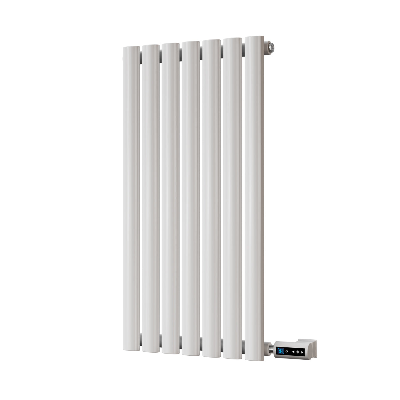 Omeara - White Horizontal Electric Radiator H800mm x W406mm Single Panel 300w Thermostatic WIFI