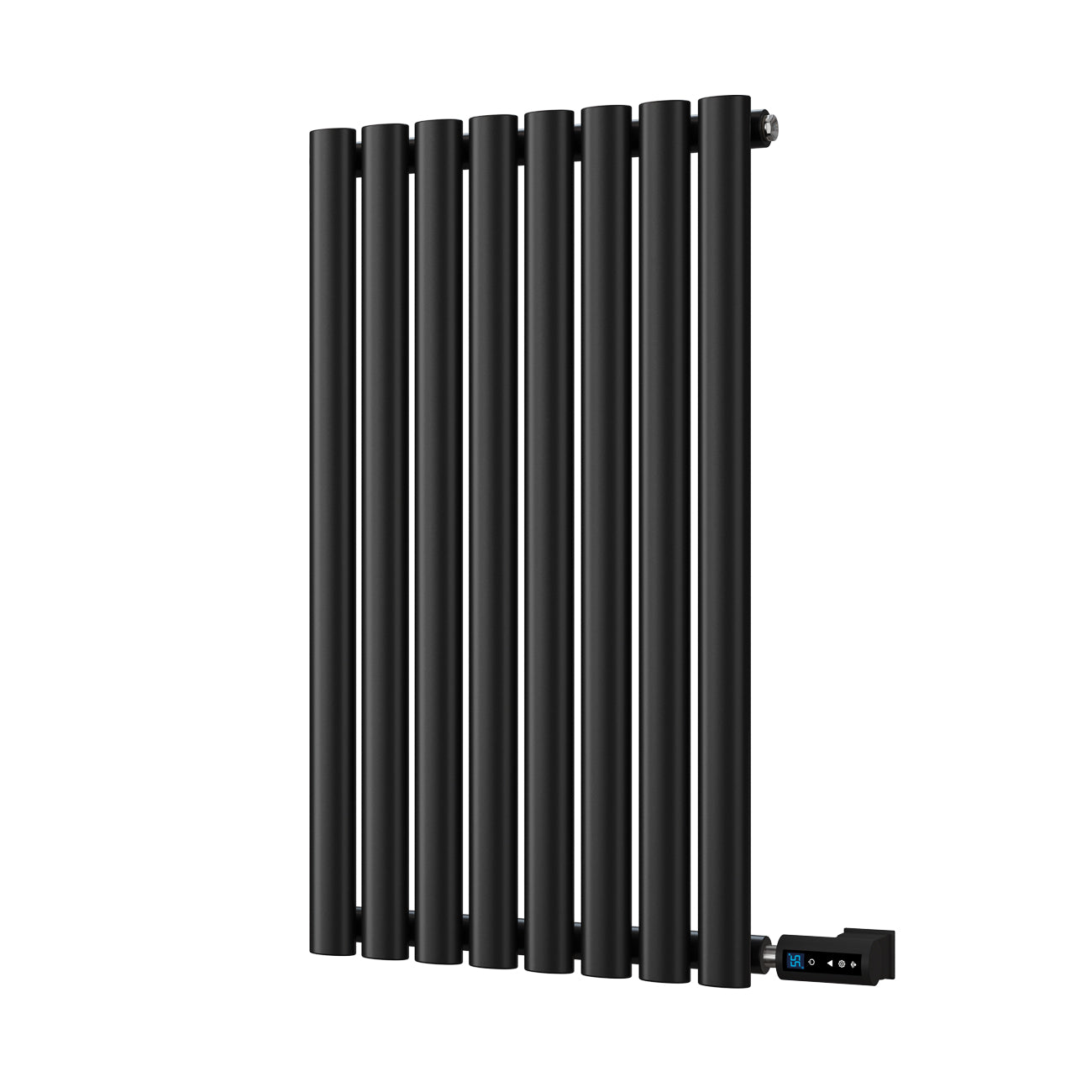 Omeara - Black Horizontal Electric Radiator H800mm x W464mm Single Panel 400w Thermostatic WIFI