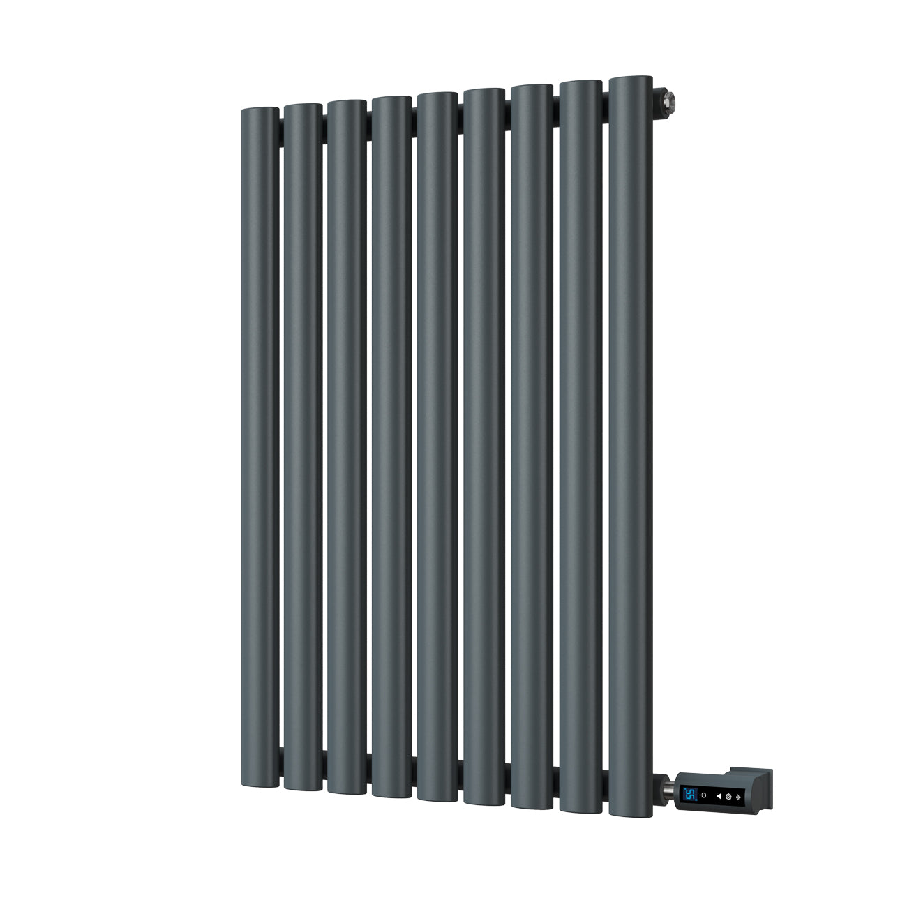 Omeara - Anthracite Horizontal Electric Radiator H800mm x W522mm Single Panel 500w Thermostatic WIFI