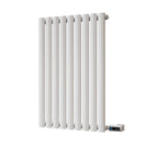 Omeara - White Horizontal Electric Radiator H800mm x W522mm Single Panel 500w Thermostatic WIFI