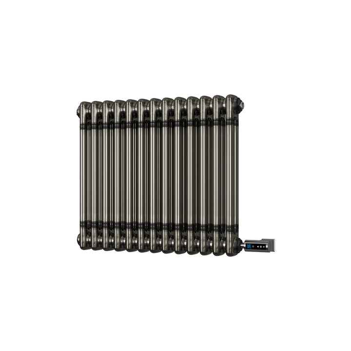 Alpha - Raw Metal Column Electric Radiator H500mm x W592mm 2 Column 500w Thermostatic WIFI